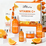Dr.ROSEVA Private Label Natural Organic Anti Aging Products VC Vitamin C Facial Skincare Cream Serum Cleanser 5 Pieces Skin Care Set Skin Care Gift Kit