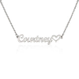 Classic Heart Style Name Necklace