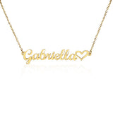Classic Heart Style Name Necklace